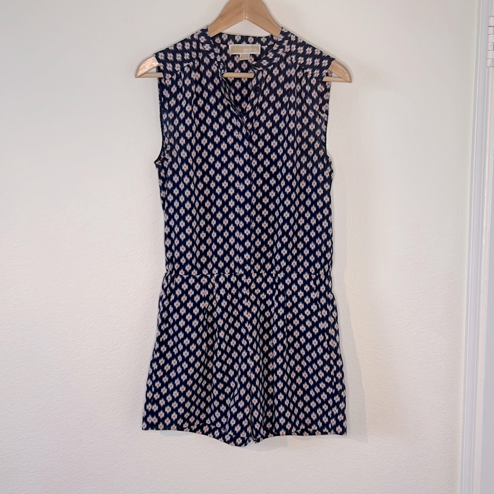 Michael Kors short romper jumper blue, white, orange sz Small